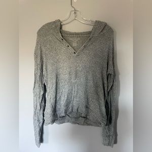 American Eagle Soft & Sexy Button Down Gray Plush